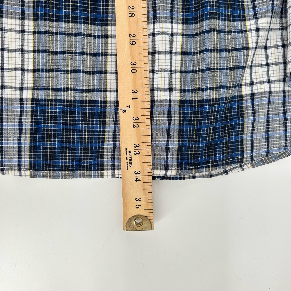 Chaps Ralph Lauren Shirt Mens 2XL Blue Plaid Button Up‎ Workwear Heritage - Picture 8 of 8